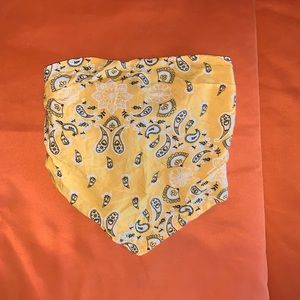 Hollister yellow bandana crop top size small.